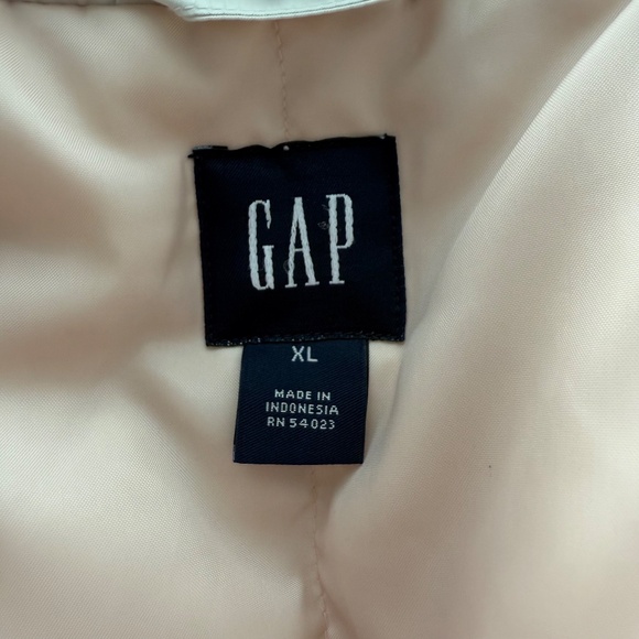 GAP White Puffer Coat w/ Faux Fur Hood - Women’s XL - Picture 10 of 12